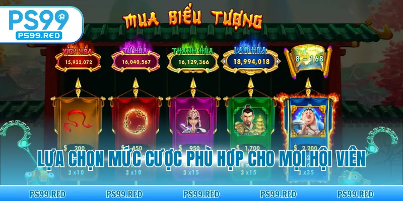 Lựa chọn mức cược phù hợp cho mọi hội viên